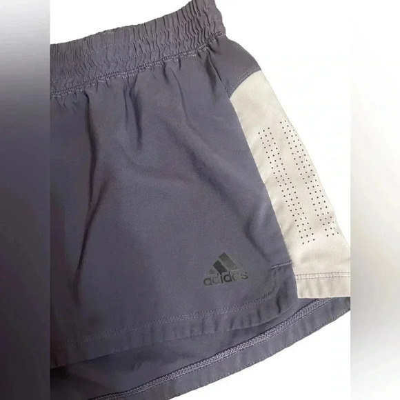 Adidas Climalite Women’s Purple Athletic Shorts Purple and White size Large - Picture 3 of 10